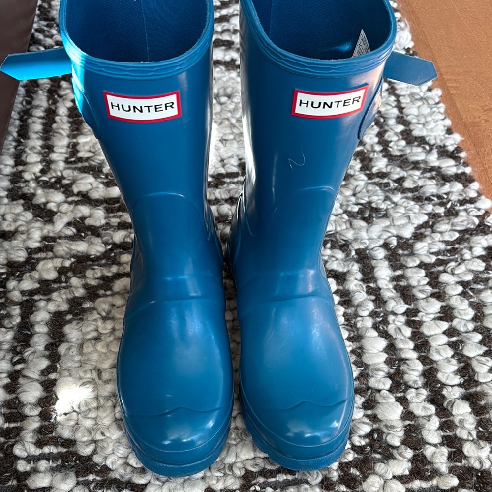 Hunter Blue Rain Boots